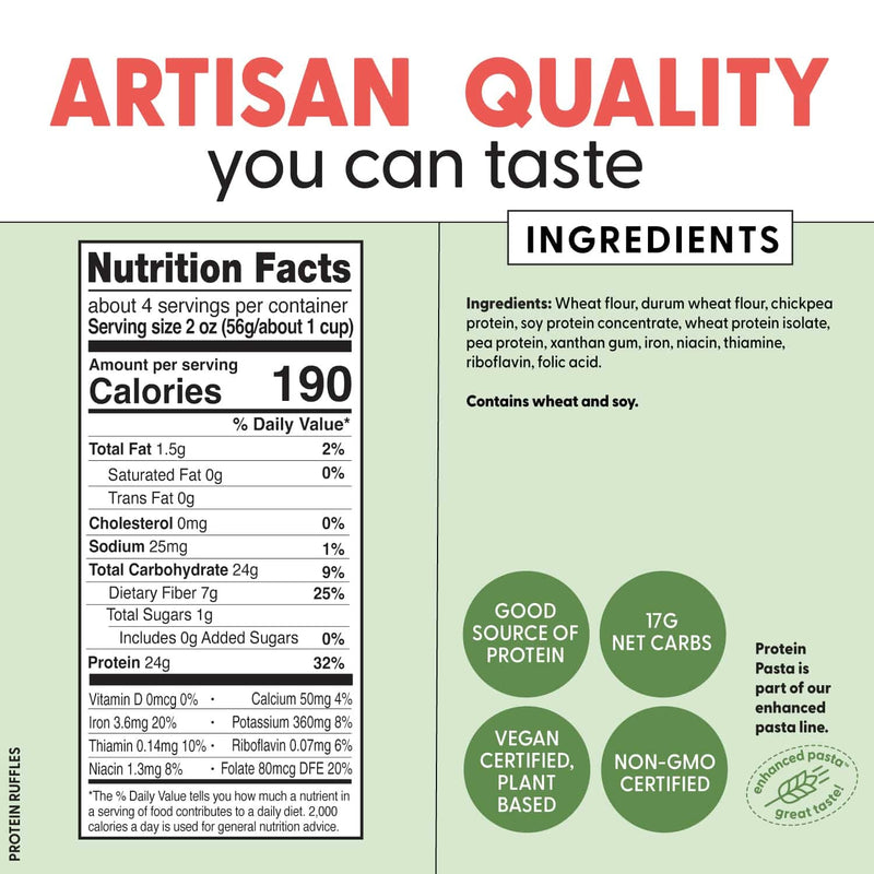 [2 Pack] Pastabilities Protein Pasta Ruffles Shaped, 226g Exp: 04/27