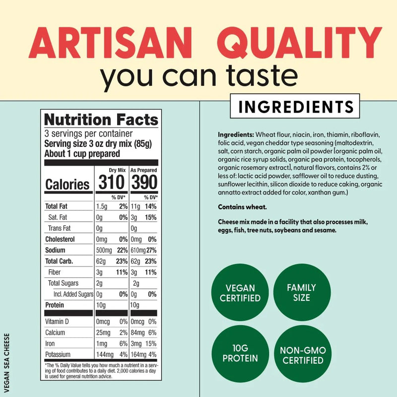 [2 Pack] Pastabilities Vegan Shaped Pasta (Mac 'N Cheese) - Sea Creatures, 255g Exp: 03/27