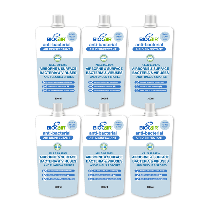 [6-Pack] BioCair Anti-Bacterial Disinfectant Air Purifying Solution 300ml