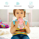 [2-Pack] Munchkin Any Angle Click Lock Weighted Straw Cup 10 Oz - 2 Colors