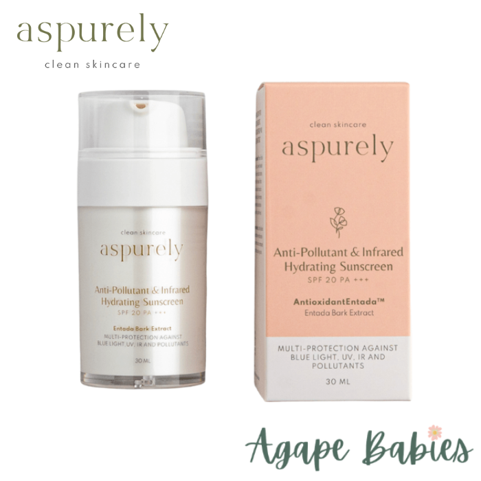 Aspurely Anti-Pollutant & Infrared Hydrating Sunscreen, SPF 20 PA +++ - 30 ml