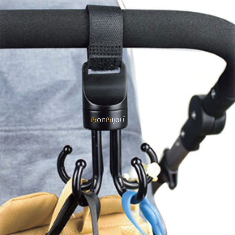 [2-Pack] Bonbijou Double Octopus Stroller Hooks