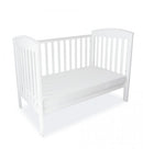 (1 yr warranty) Babyhood Classic Curve Cot 4 In 1 White + Bamboo Innerspring - (Bundle Pack)