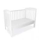 (1 yr warranty) Babyhood Classic Curve Cot  4 In 1 White + Breath Eze Cot Mat - (Bundle Pack)