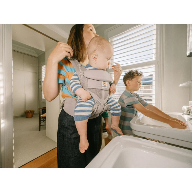 [10 year local warranty] Ergobaby Omni Classic Mesh Baby Carrier - Pearl Grey