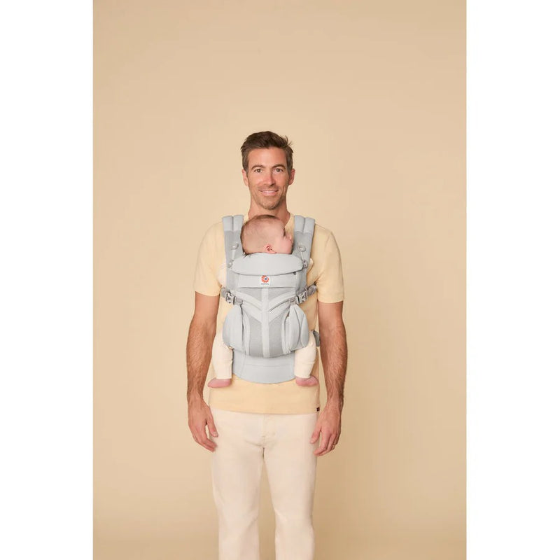 [10 year local warranty] Ergobaby Omni Classic Mesh Baby Carrier - Pearl Grey