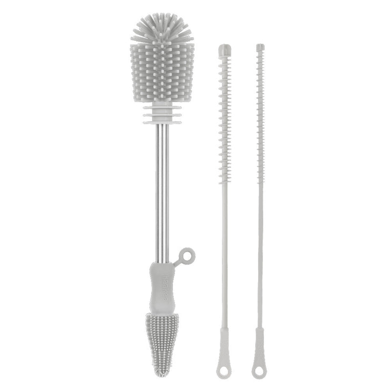 Haakaa Silicone Cleaning Brush Kit - Suva Grey