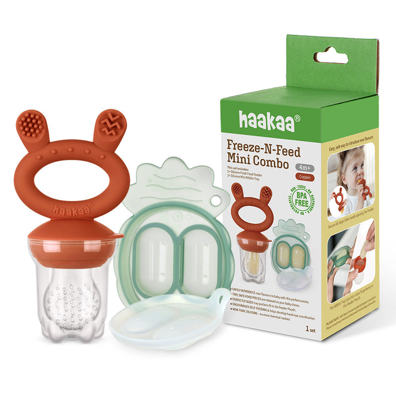 Haakaa Freeze-N-Feed Mini Combo - Feeder + Pea Green Tray - 9 Color