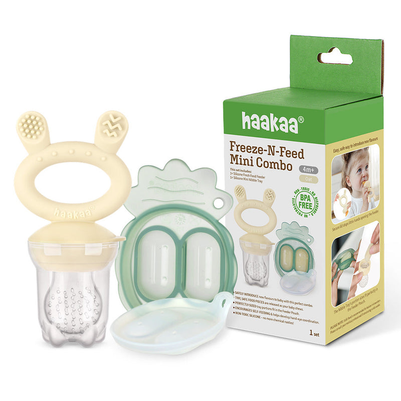 Haakaa Freeze-N-Feed Mini Combo - Feeder + Pea Green Tray - 9 Color