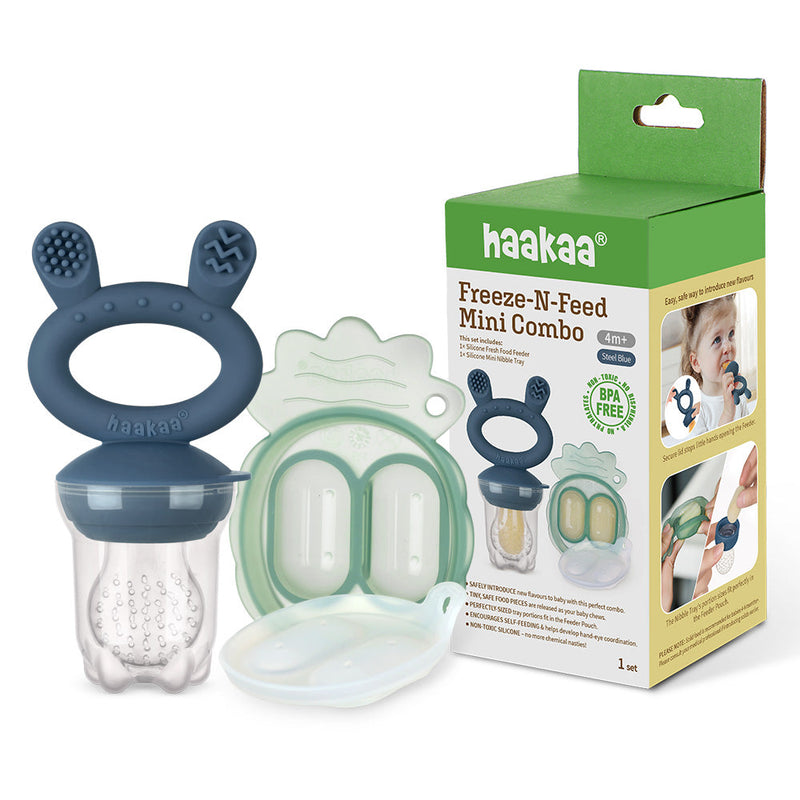 Haakaa Freeze-N-Feed Mini Combo - Feeder + Pea Green Tray - 9 Color