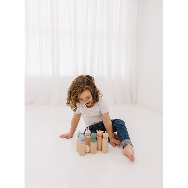 Bubble Wooden Animal Bowling Set