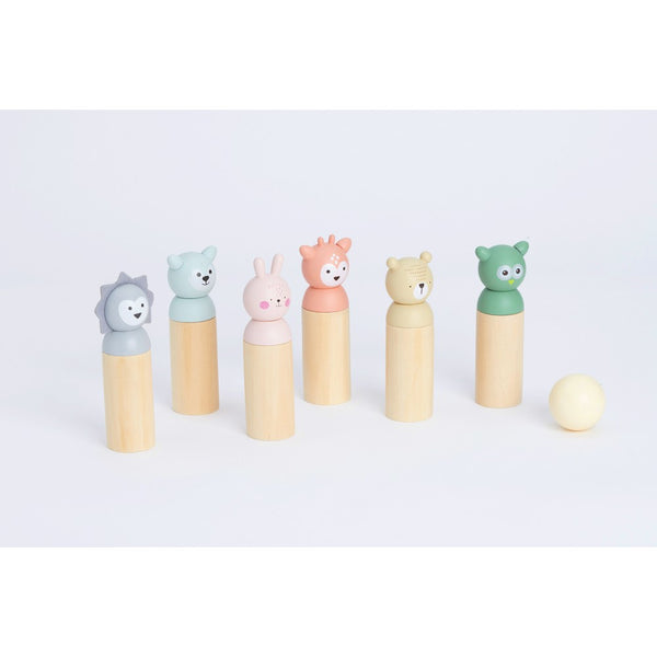 Bubble Wooden Animal Bowling Set