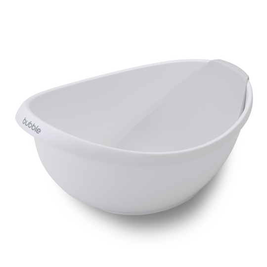 Bubble Baby Bath with Bath Seat - White