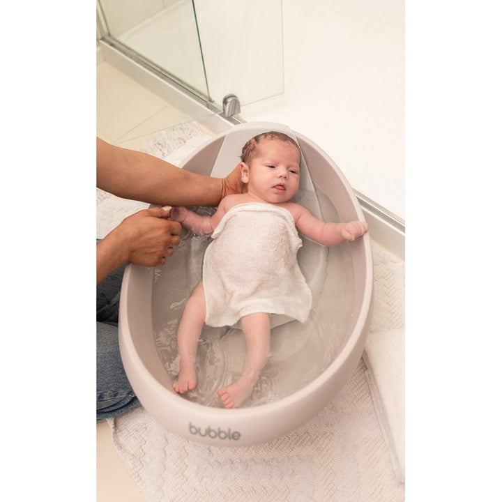 Bubble Baby Bath with Bath Seat - Taupe