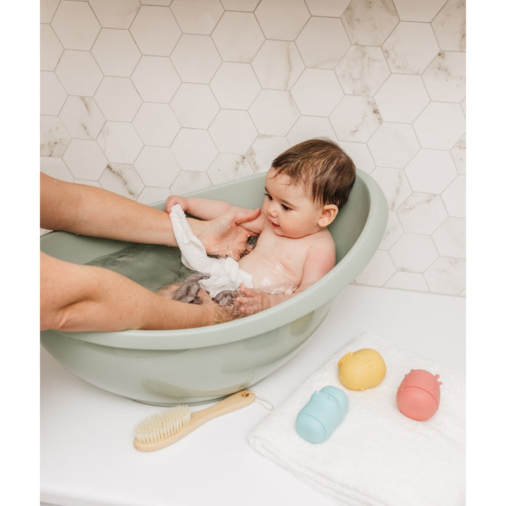 Bubble Baby Bath with Bath Seat - Sage