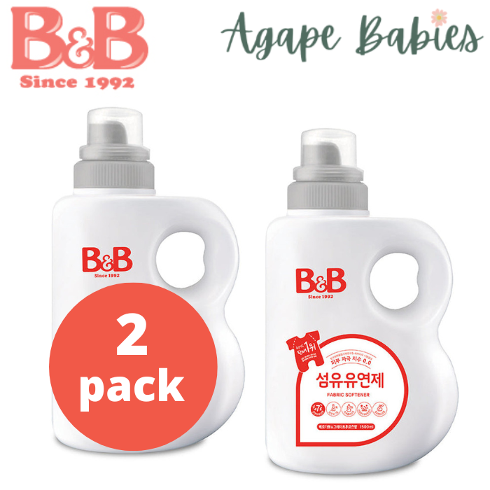 [2-Pack] B&B Fabric Softener Bottle 1500ML-Bergamant