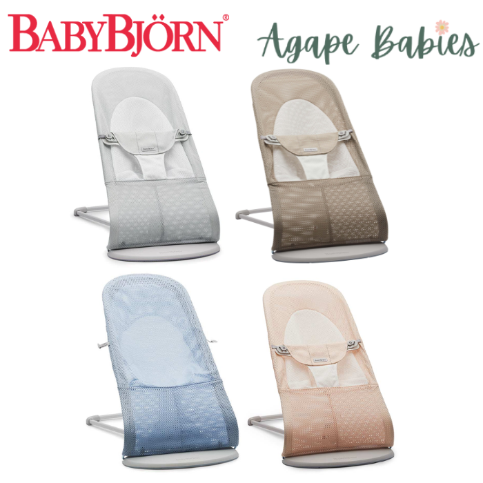 BabyBjorn Balance Soft Mesh Baby Bouncer Silver Frame - 4 Color