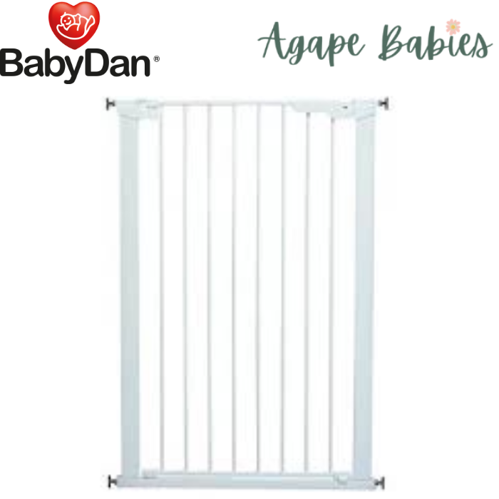Baby Dan Pet Premier Extra Tall Pressure Fit Gate with 1 Extensions (White) by Scandinavian Pet Design
