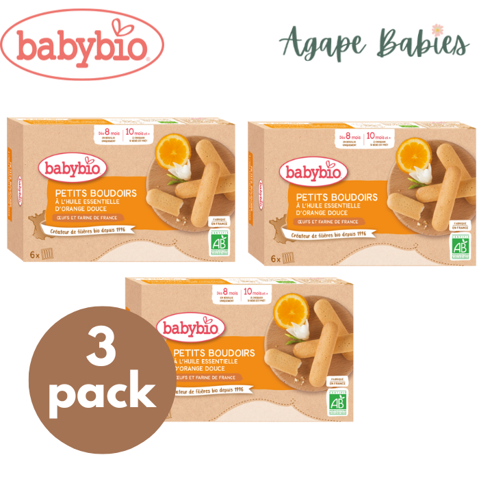 [3-Pack] Babybio Organic Teething Biscuits (6 x 4), 120 g