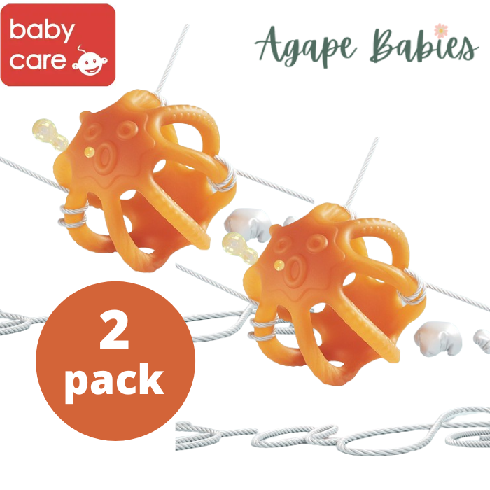 [Bundle Of 2] Babycare Octopus Teether - Orange