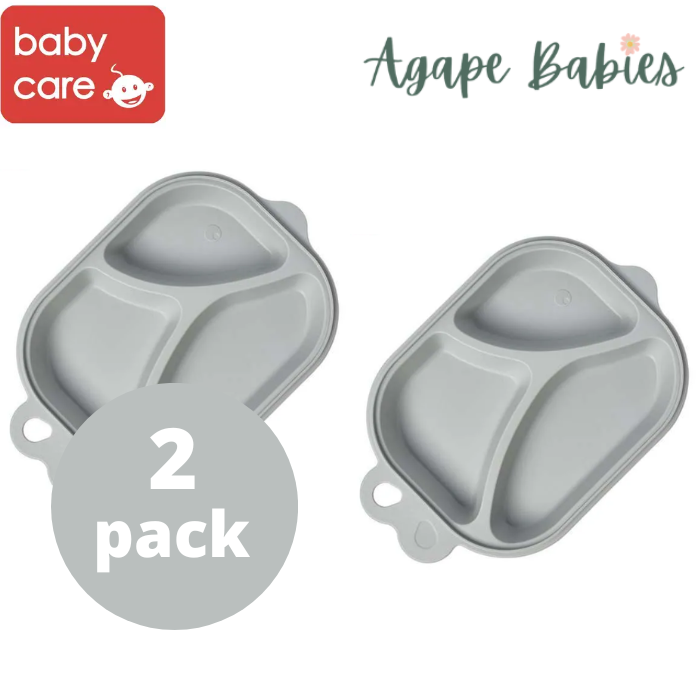 [Pack Of 2] Babycare Baby Fish Plate - Grey