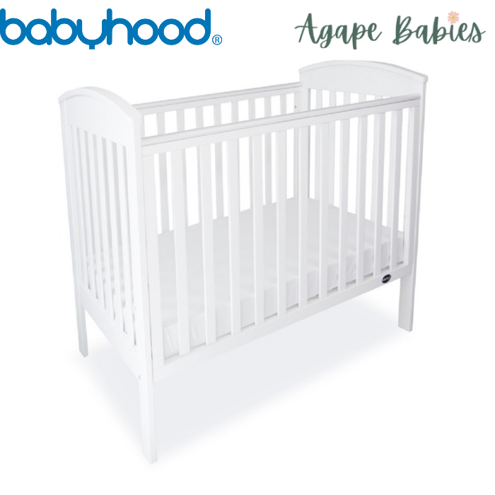 Babyhood Classic Curve Cot  4 In 1 (White) (1 yr warranty)