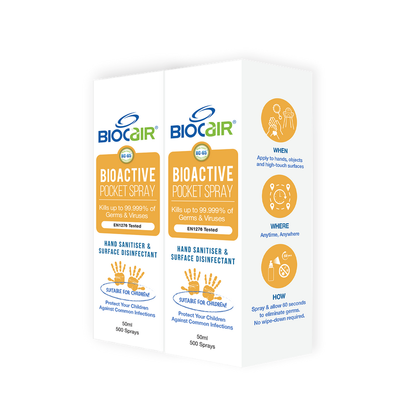 BioCair Bioactive Pocket Spray 50ml (Pack Of 2) Exp: 05/25