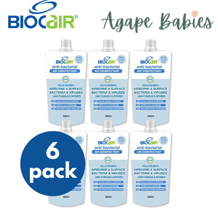 [6-Pack] BioCair Anti-Bacterial Disinfectant Air Purifying Solution 300ml