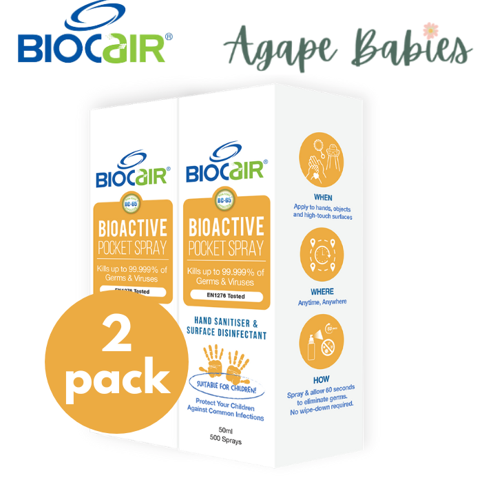 BioCair Bioactive Pocket Spray 50ml (Pack Of 2) Exp: 05/25