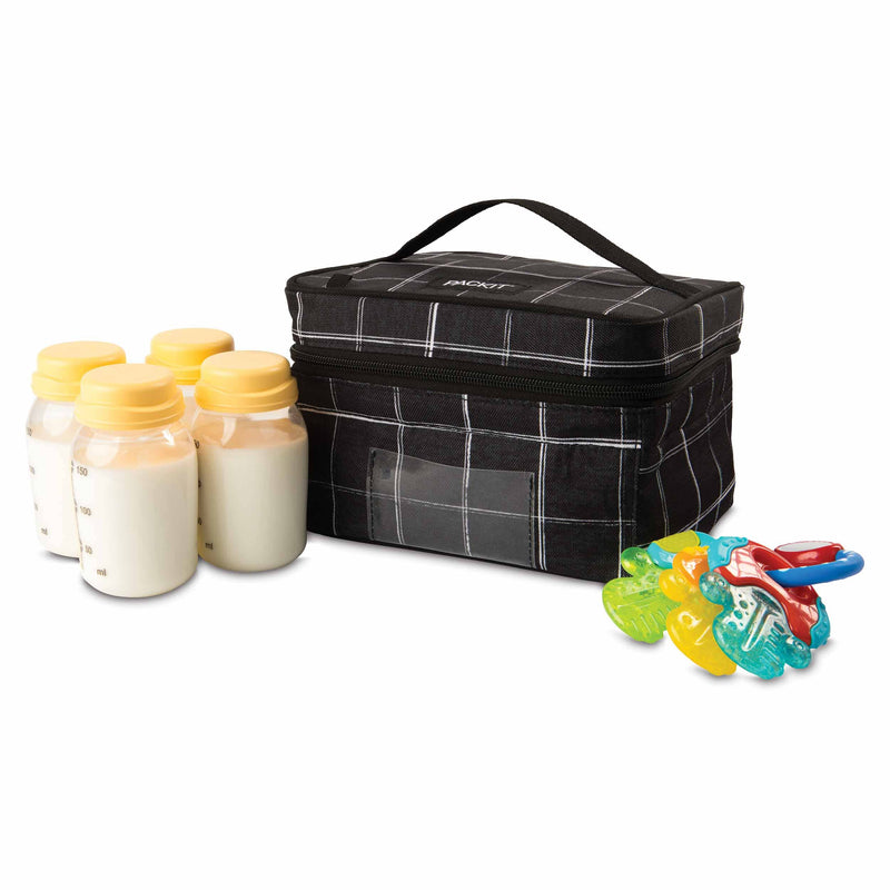 Packit Freezable Baby Bottle Cooler Bag - Grid