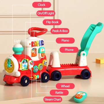Lucky Baby 4 In 1 Smart Learning Push & Ride Train