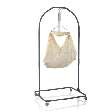 Lucky Baby Spring Cot Cradle W/2 Level Height Adjustable - Grey