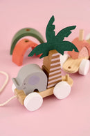 Jabadabado Train With Blocks Safari