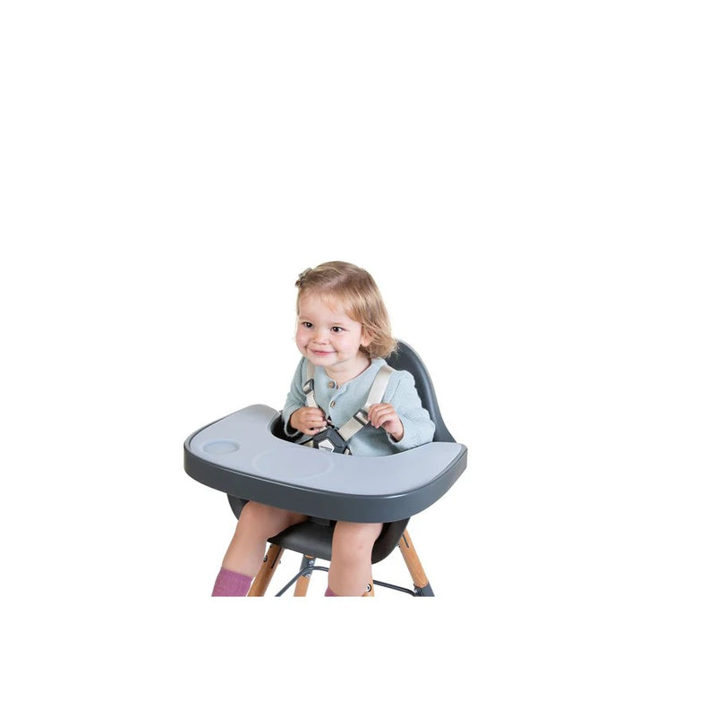 Childhome Evolu Feeding Tray + Silicone Placemat - Anthracite