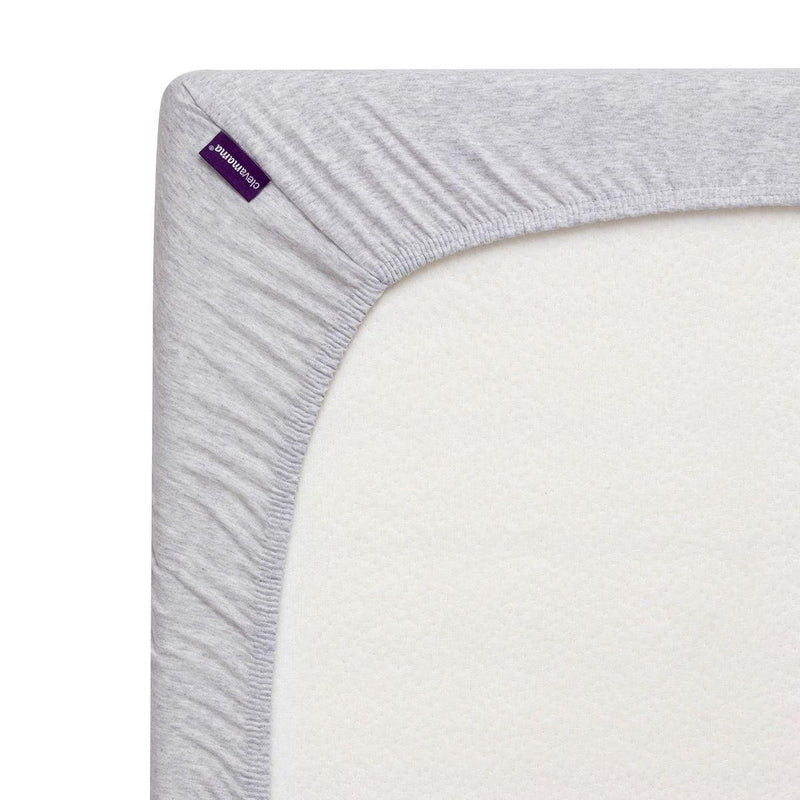 Clevamama Jersey Cotton Cot Bed Fitted Sheet 2pk - 4 Colors