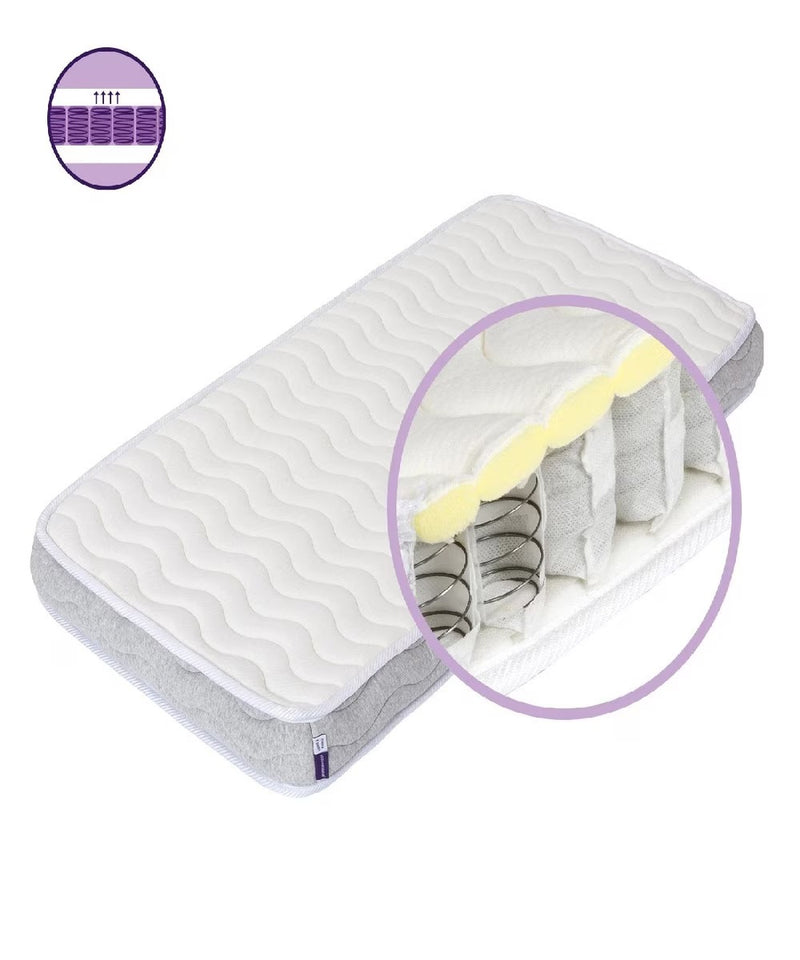 Clevamama Clevafoam Pocket Sprung Cot Bed Mattress - 70x140x11cm
