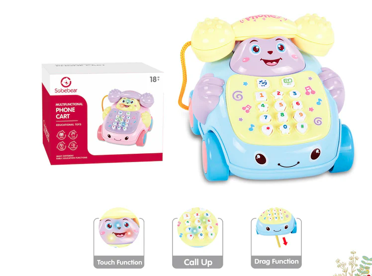 [2-Pack] Maya & Friends Multifunctional Phone Cart Toy