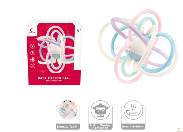 [2-Pack] Maya & Friends Baby Teether Ball