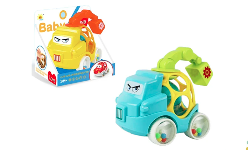 [3-Pack] Maya & Friends Soft Ring Truck (Digger)