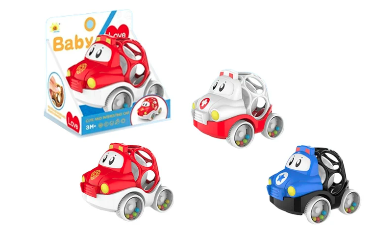 [3-Pack] Maya & Friends Soft Bell Rattle Vehicle (Assorted Designs)