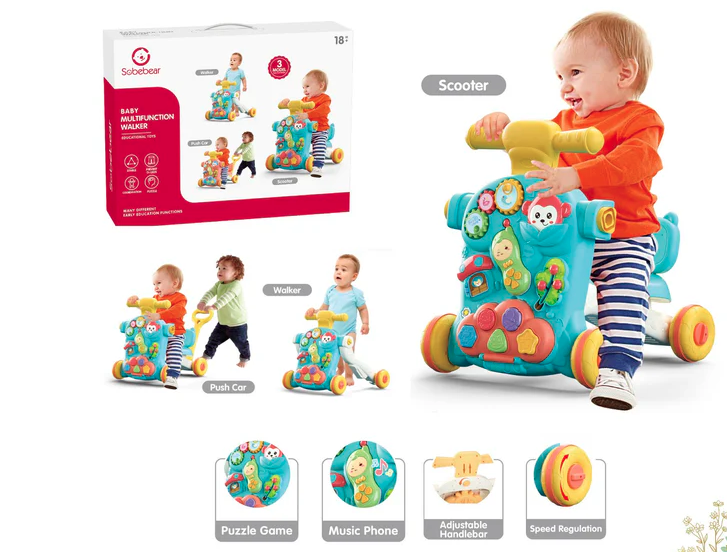 Maya & Friends 3-In-1 Baby Walker (Assorted Colours)