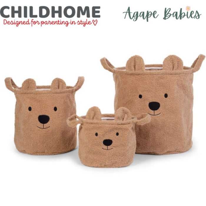 Childhome Teddy Storage Basket - Brown - 40X40X40 CM