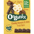 Organix Goodies Organic Chunky Fruit Bars - Banana & Date, 6 x 17 g. Exp: 12/25