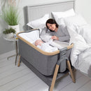 Tutti Bambini Cozee Bedside Crib With Rocking Feet - OAK & LIQUO