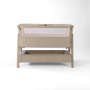 Tutti Bambini Cozee Sense Bedside Crib - Soft Walnut / Cocoa + Rocking Bar + CoZee Castors (Bundle pack)