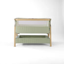 Tutti Bambini Cozee Sense Bedside Crib - Drifted Oak/Eucalyptus + Rocking Bar + CoZee Castors (Bundle pack)