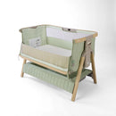 Tutti Bambini Cozee Sense Bedside Crib - Drifted Oak/Eucalyptus + Rocking Bar + CoZee Castors (Bundle pack)