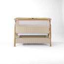Tutti Bambini Cozee Sense Bedside Crib - Toasted Oak/Sand + Rocking Bar + CoZee Castors (Bundle pack)