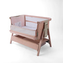 Tutti Bambini Cozee Zen Bedside Crib - Blush + Rocking Bar + CoZee Castors (Bundle pack)