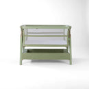 Tutti Bambini Cozee Zen Bedside Crib - Eucalyptus + Rocking Bar + CoZee Castors (Bundle pack)